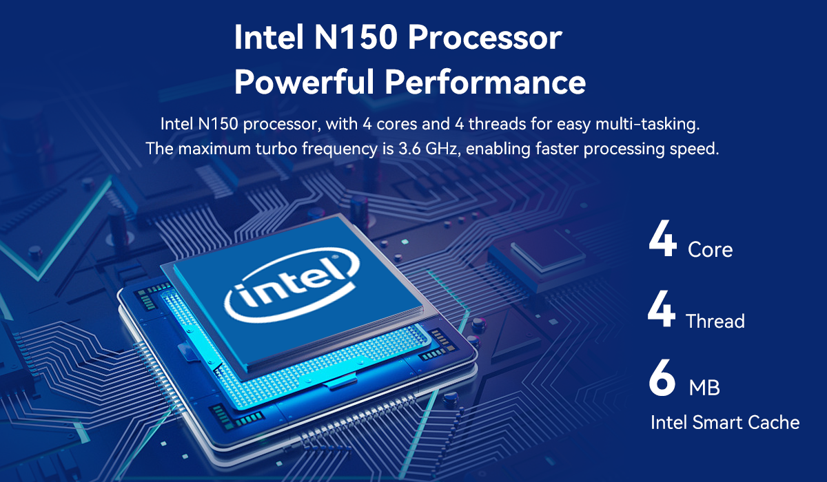 Intel N150 Computer With Six LAN One HDMI and Four USB 3.0 Mini PC