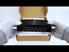 Intel Pentium 4405U 6LAN RJ45 โซฟต์แวร์ รูเตอร์ DDR4 พร้อมจอสองฉาก