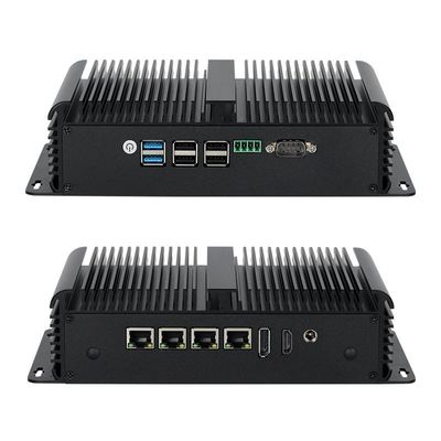 ซื้อ โปรเซสเซอร์ Intel N100 พร้อม 4 LAN Dual COM และ 6 USB Industrial Mini PC การผลิตออนไลน์