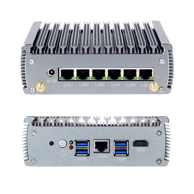 ซื้อ Intel Celeron J6412 PC พร้อม 6 LAN 1 COM และ 4 USB มินิคอมพิวเตอร์ การผลิตออนไลน์