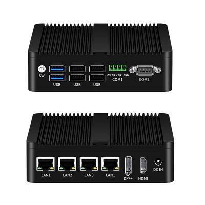 ซื้อ อินเทล N100 Processor Fanless อินดัสเตรียล มินิคอมพิวเตอร์ Dual COM DDR4 RAM 4LAN การผลิตออนไลน์