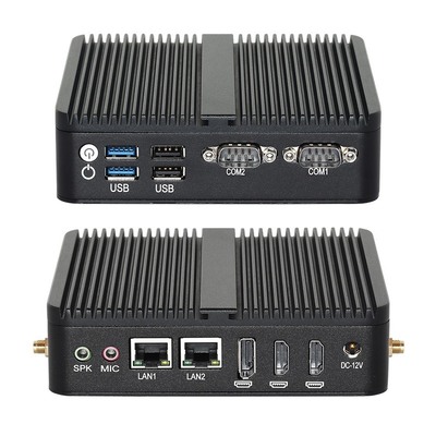 ซื้อ J6412 Processor Mini Fanless PC DDR4 Dual LAN Dual COM Triple Display การผลิตออนไลน์