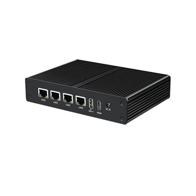 อุตสาหกรรม Fanless มินิคอมพิวเตอร์ Linux Intel N100 DDR4 16G แรม 4LAN Dual COM