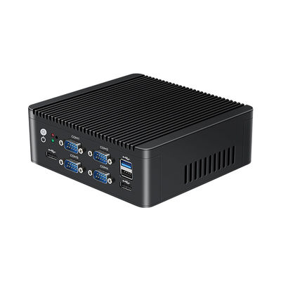 อินเทล N5000 J4125 มินิคอมพิวเตอร์ 4 โคเรีย พร้อม LAN 6 COM และ DDR4 แบบคู่