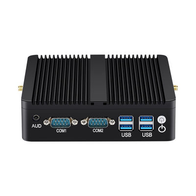 อินเทล มินิ อินดัสเตรียล ฟานเลส คอมพิวเตอร์ ด้วย DDR4 8G MSATA SSD Dual LAN HD Display Linux