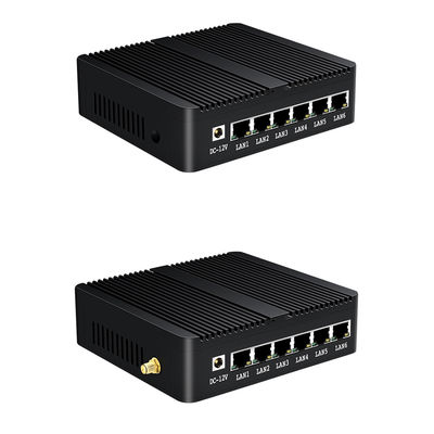 6 Gigabit Ethernet RJ45 J1900 Firewall Router Ubuntu Desktop Router พร้อม WiFi