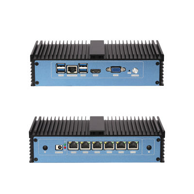 Intel Pentium 4415U Processor Firewall มินิพีซี พร้อมระบบเย็นไร้พัดลม 6 Ethernet