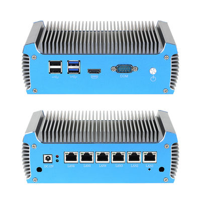 6 RJ45 Ethernet Soft Router PC พร้อม DDR4 ถึง 8G และ Intel Celeron 3865U Processor