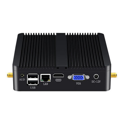 อินเทล เซลโรน N2830 มินิคอมพิวเตอร์ไร้พัดลม พร้อมสาย LAN และ 8USB สําหรับสํานักงานในบ้าน