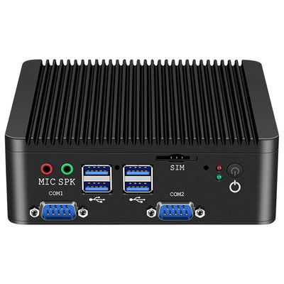 Intel Celeron J4105 PC อุตสาหกรรมไร้พัดลม พร้อม Dual LAN Dual COM Linux และ DDR4