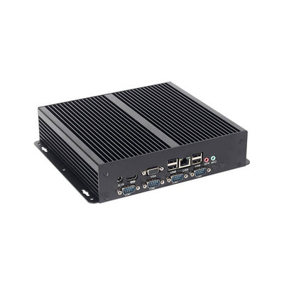 Intel Pentium 2117U PC อุตสาหกรรมไร้แฟน พร้อม 4 COM Ports Linux รองรับจอ HD
