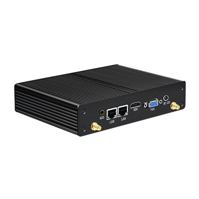 อินเทล Pentium Fanless อุตสาหกรรมคอมพิวเตอร์ด้วย Chassis สีดํา mSATA SSD ที่เก็บและ HDMI