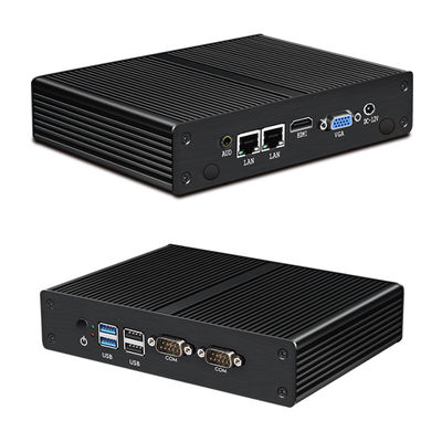 Intel Pentium Celeron Industrial Fanless Mini PC รองรับการปรับแต่ง ODM OEM
