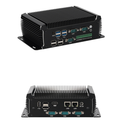 Intel N97 มินิพีซี Fanless Industrial PC 16 GB พร้อม 2 LAN 6 COM