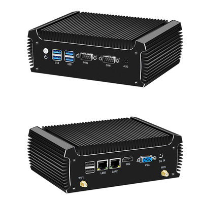 Intel Core i3 7100U มินิคอมพิวเตอร์ไร้พัดลม อินดัสเตรียล คอมพิวเตอร์ 16 GB พร้อม 2 LAN 2 COM