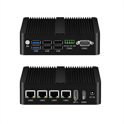 Soft Router Intel Celeron J6426 โปรเซสเซอร์ 4 พอร์ต Ethernet พอร์ตอนุกรมคู่ 2 USB3.0 4 USB2.0 DDR4 Win10 Win11 Linux อุตสาหกรรม Mini PC