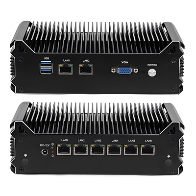Intel Celeron 3865U Processor โซฟต์รูเตอร์ พร้อม 8 LAN 1 ปุ่มรีเซ็ท