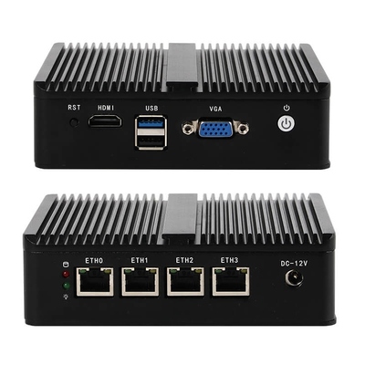 DDR3 8GB Firewall มินิ PC Router With Intel Celeron N2830 วิธีการเย็นที่ไม่มีพัดลม